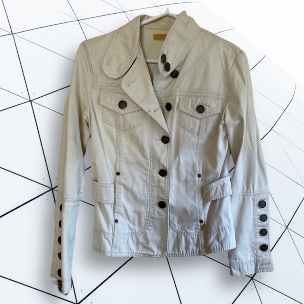 Twill Twenty Two ivory twill utility jacket blazer casual cool - Picture 8 of 11